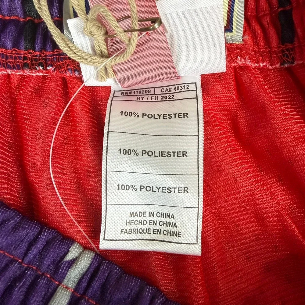 Toronto Raptors Mitchell & Ness Split Swingman Shorts Mens XL Purple Red $95 NWT